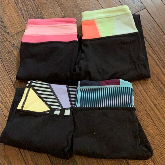 Set of 4 Lululemon Capri Wonder Unders - Picture 1 of 1